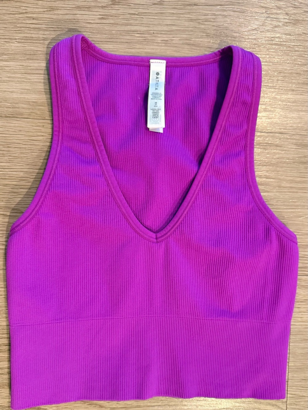 Athleta Aurora Seamless Crop Ribbed Tank Size XS Like New